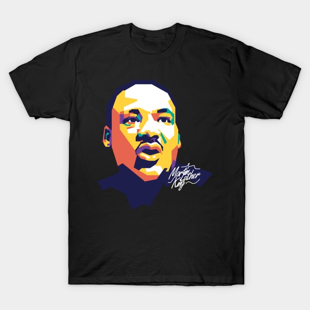 Martin Luther King on WPAP art #1 T-Shirt by pentaShop